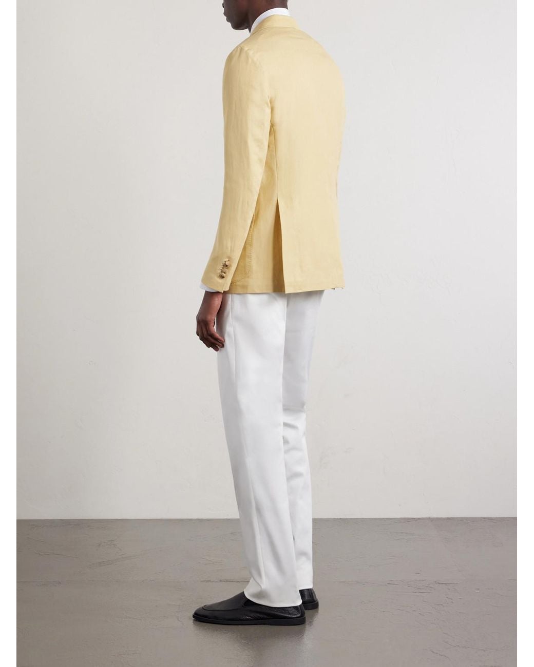 De Petrillo Natural Linen And Cotton-Blend Blazer for men