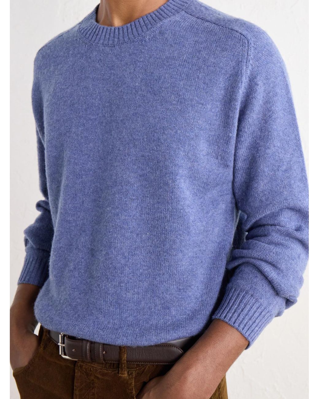 Boglioli Blue Virgin Wool And Cashmere-Blend Sweater for men