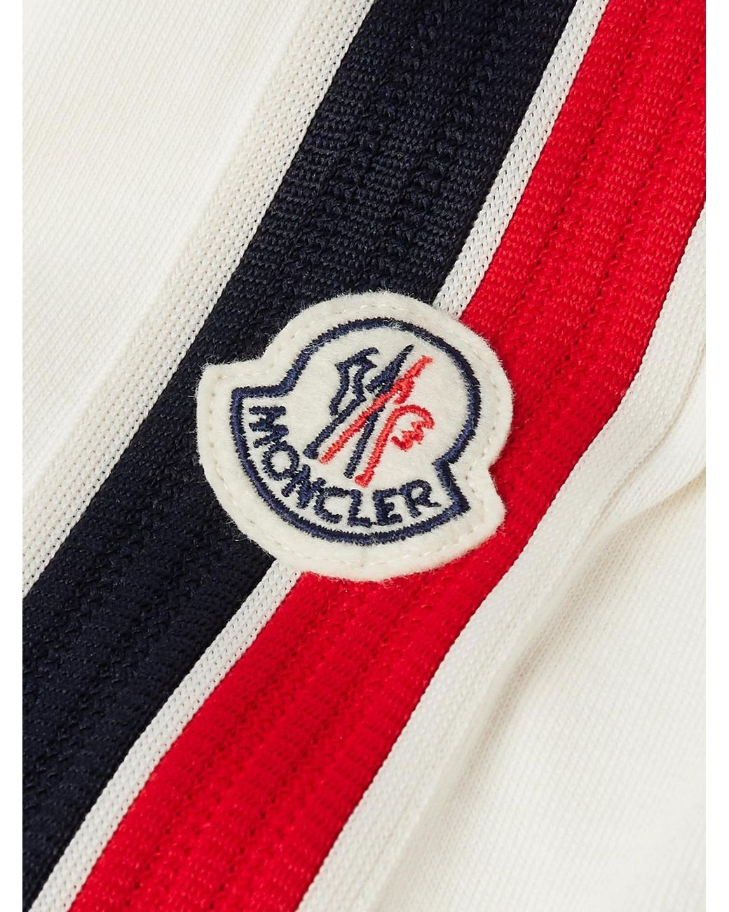 Moncler Red Striped Cotton-Jersey Track Jacket for men