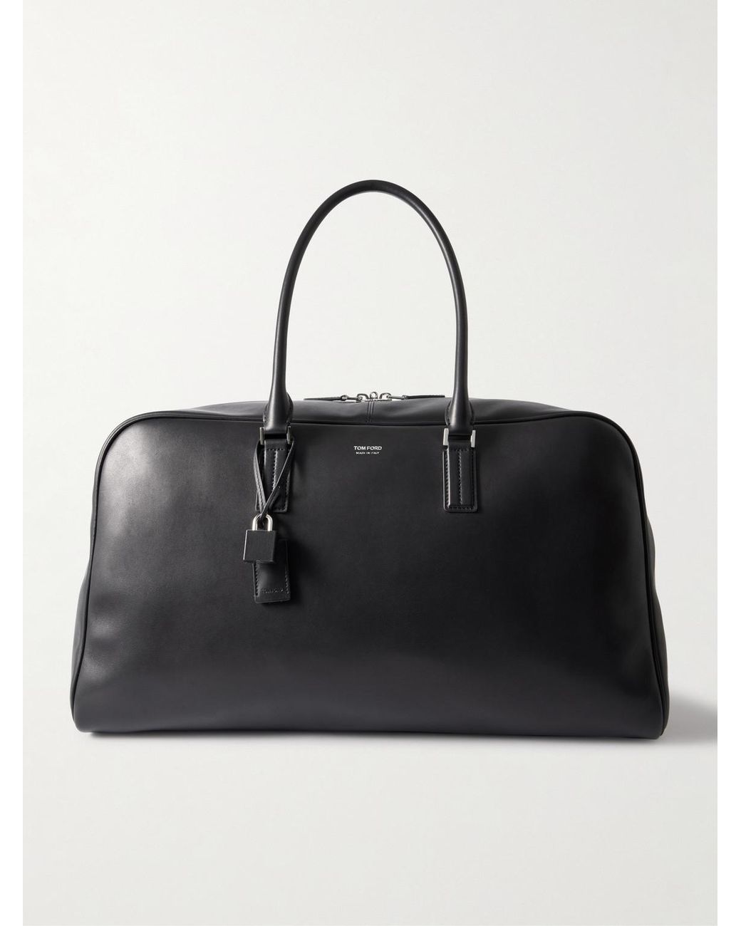 Tom Ford Logo-Print Leather Weekend Bag in Black für Herren
