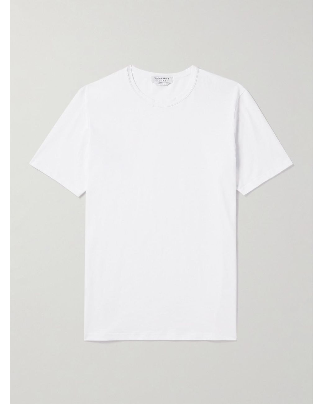 Gabriela Hearst White Bandeira Recycled Cotton-Jersey T-Shirt for men