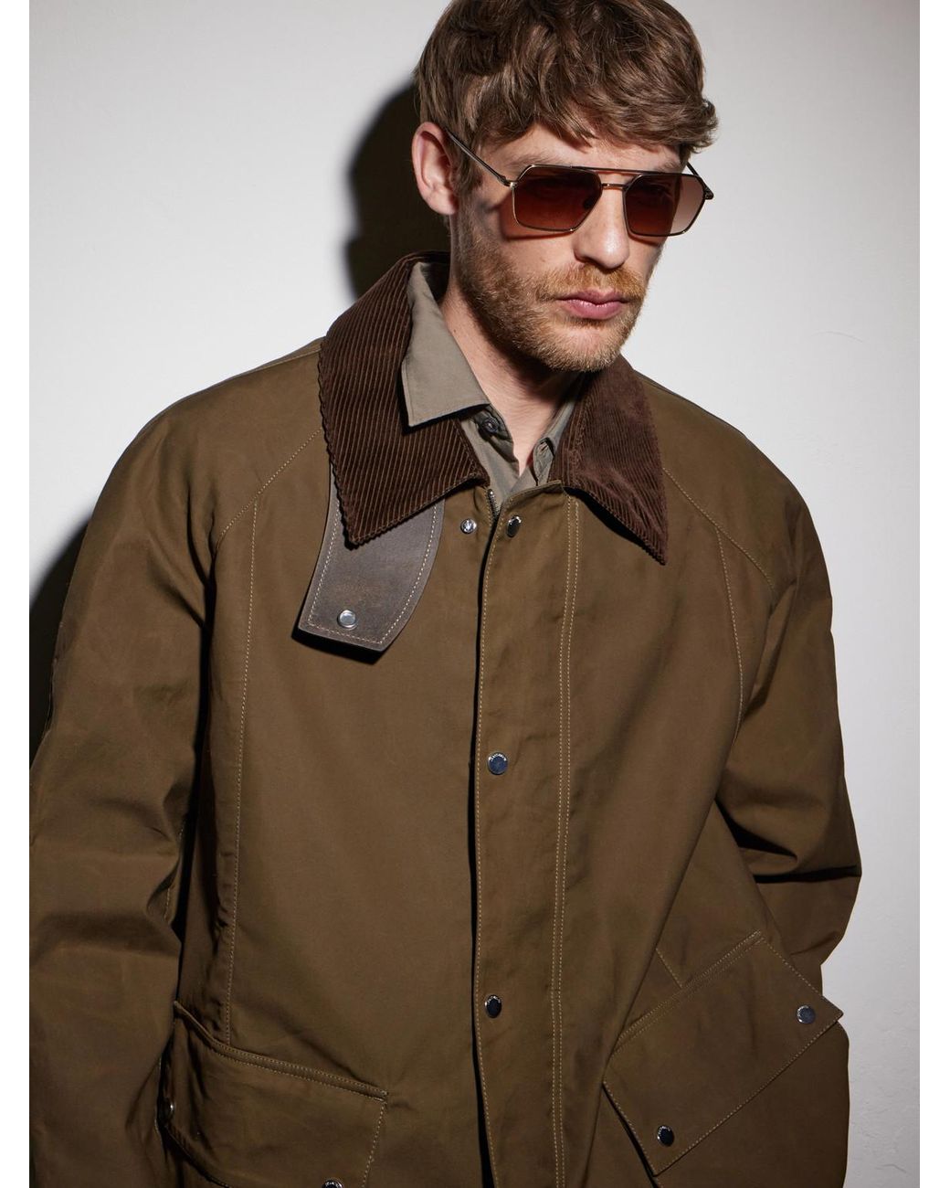 Garrett Leight Natural Alta Double-Bridge Aviator-Style-Tone Titanium Sunglasses for men