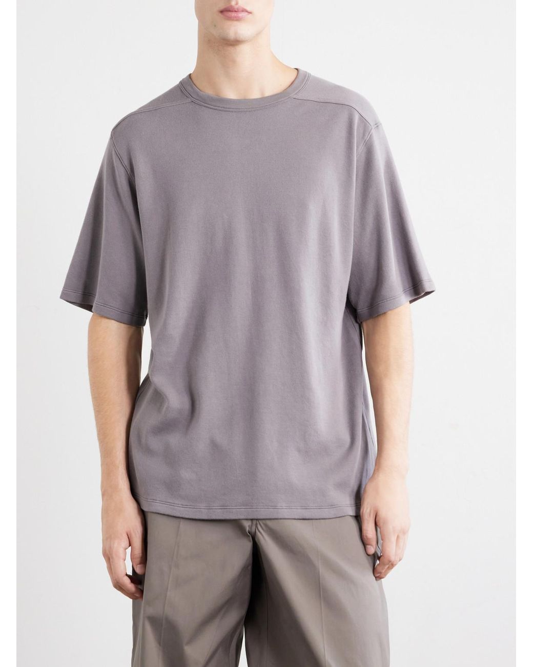 Rick Owens Purple Brad Cotton-Jersey T-Shirt for men