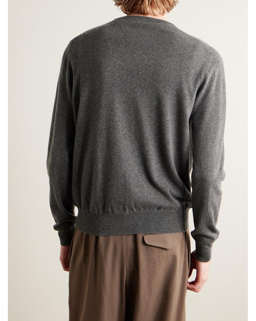 Loro Piana Gray Slim-Fit Baby Cashmere Sweater for men