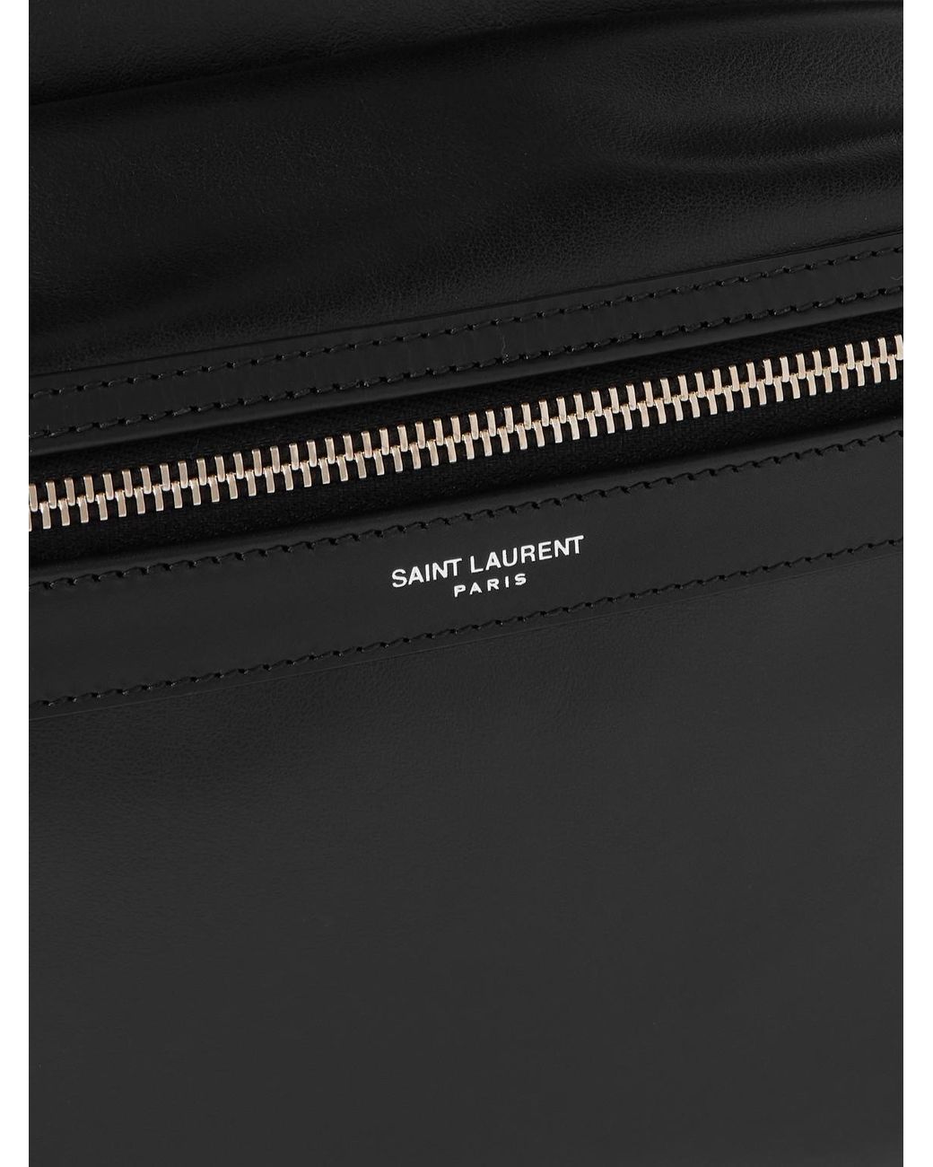 Saint Laurent Black City Leather Backpack for men