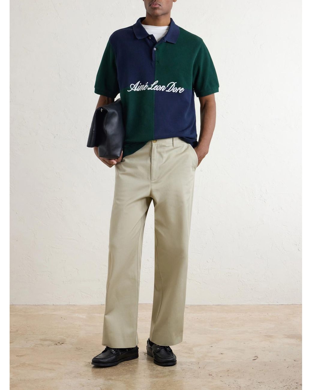 Aimé Leon Dore Natural Straight-Leg Cotton-Canvas Trousers for men