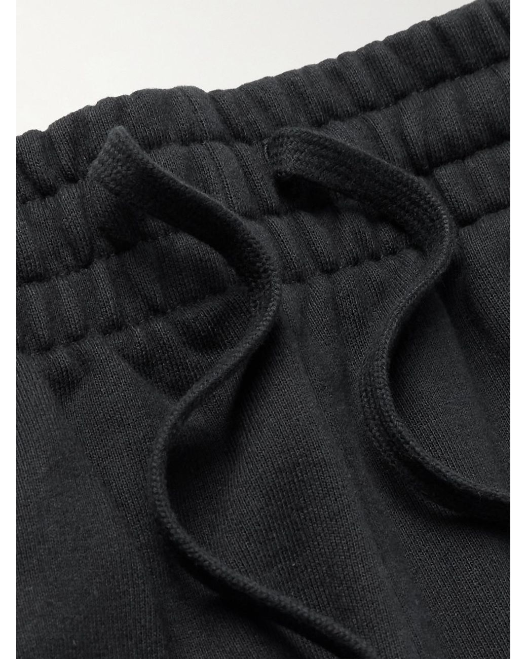Aimé Leon Dore Black Straight-Leg Logo-Print Cotton-Jersey Sweatpants for men