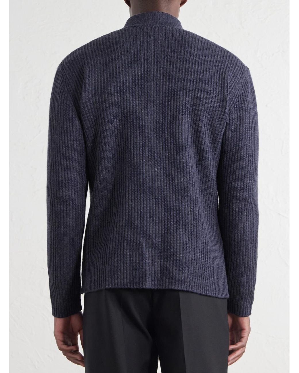 Inis Meáin Blue Boatbuilder Wool And Linen-Blend Cardigan for men