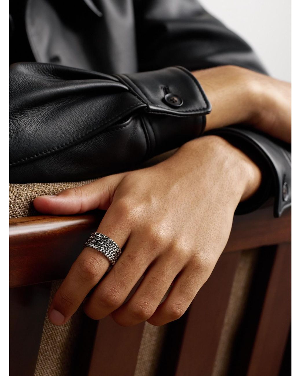 Rata Sterling Ring di John Hardy in Black da Uomo