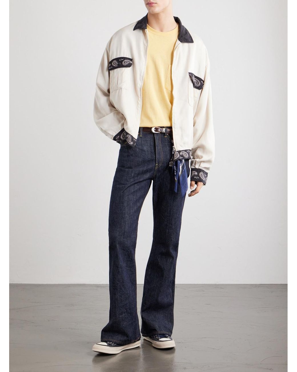 Kapital Blue Okabello Straight-Leg Flared Jeans for men