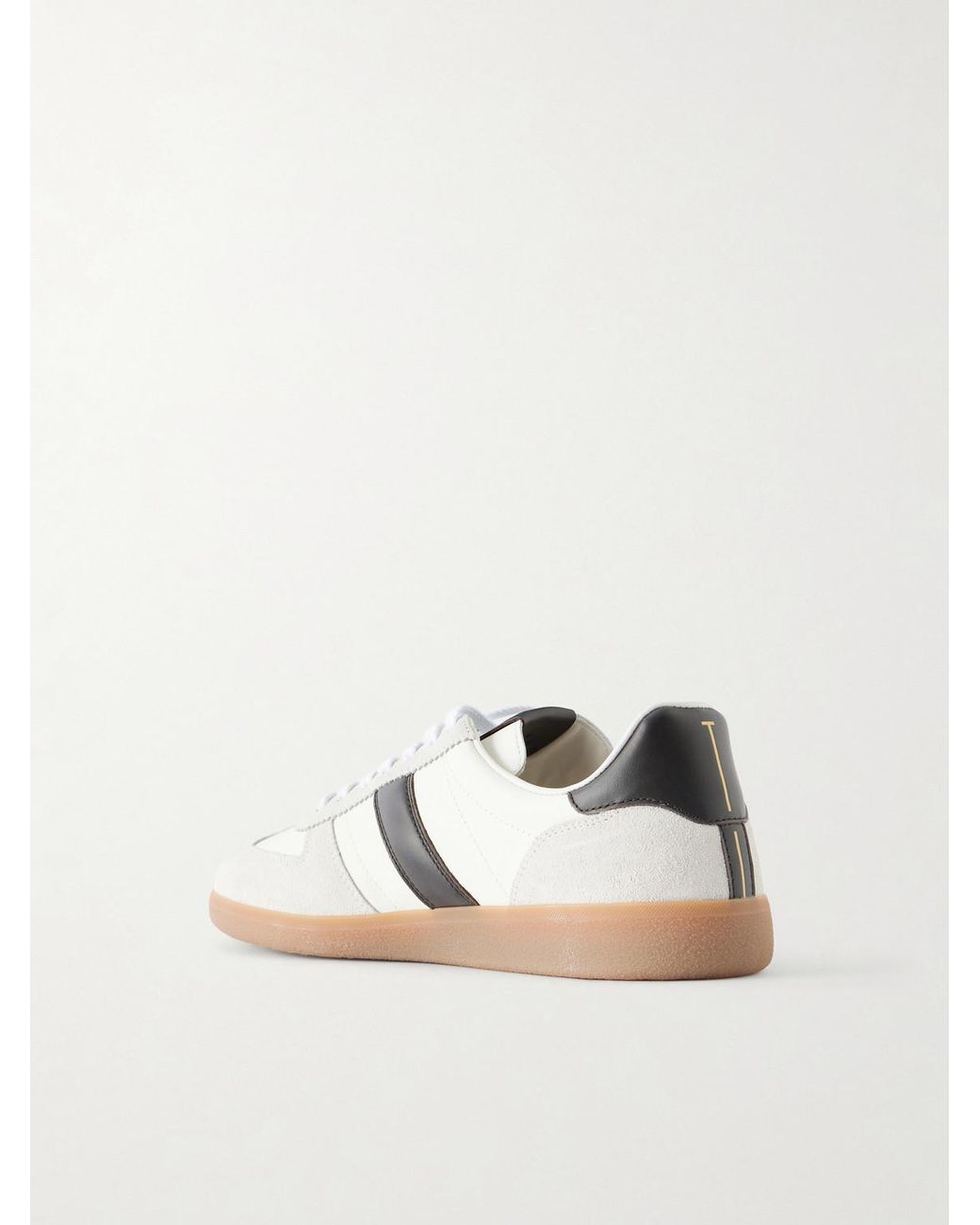 Tom Ford White Archer Suede And Leather Sneakers for men