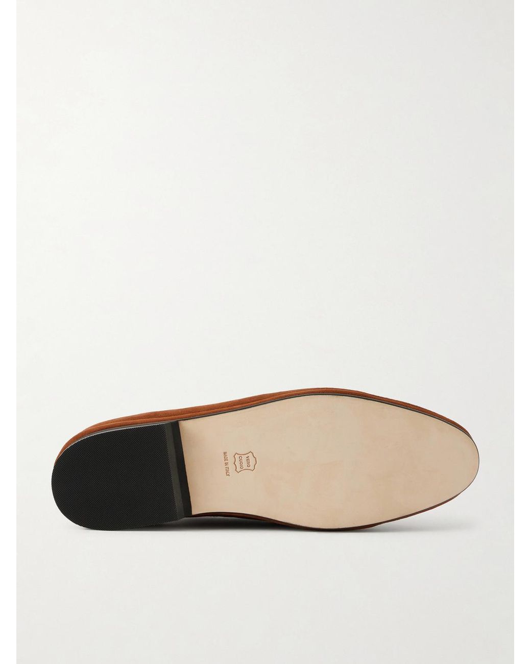 Rubinacci Brown Suede Penny Loafers for men