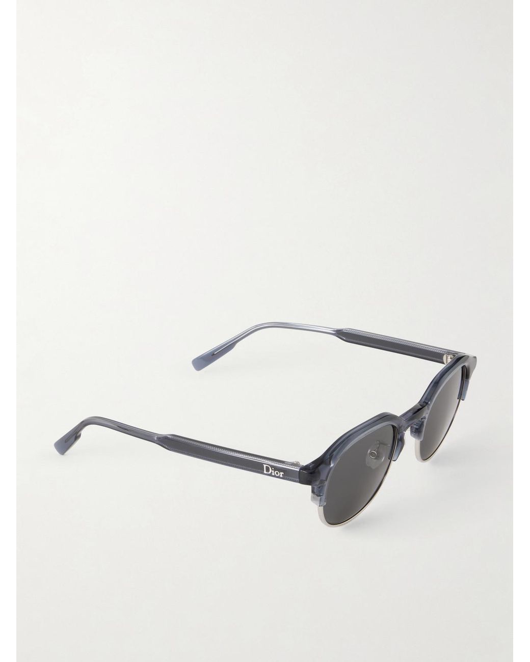 Dior Blue Dioribbon R1I Round-Frame Acetate And-Tone Metal Sunglasses for men