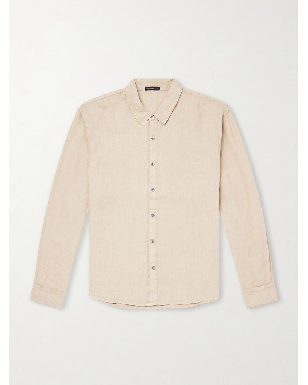 James Perse Natural Linen Canvas Shirt for men