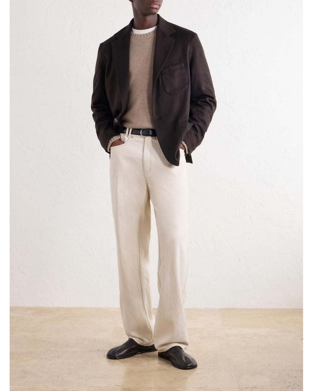 STÒFFA Black Woven Cashmere Blazer for men