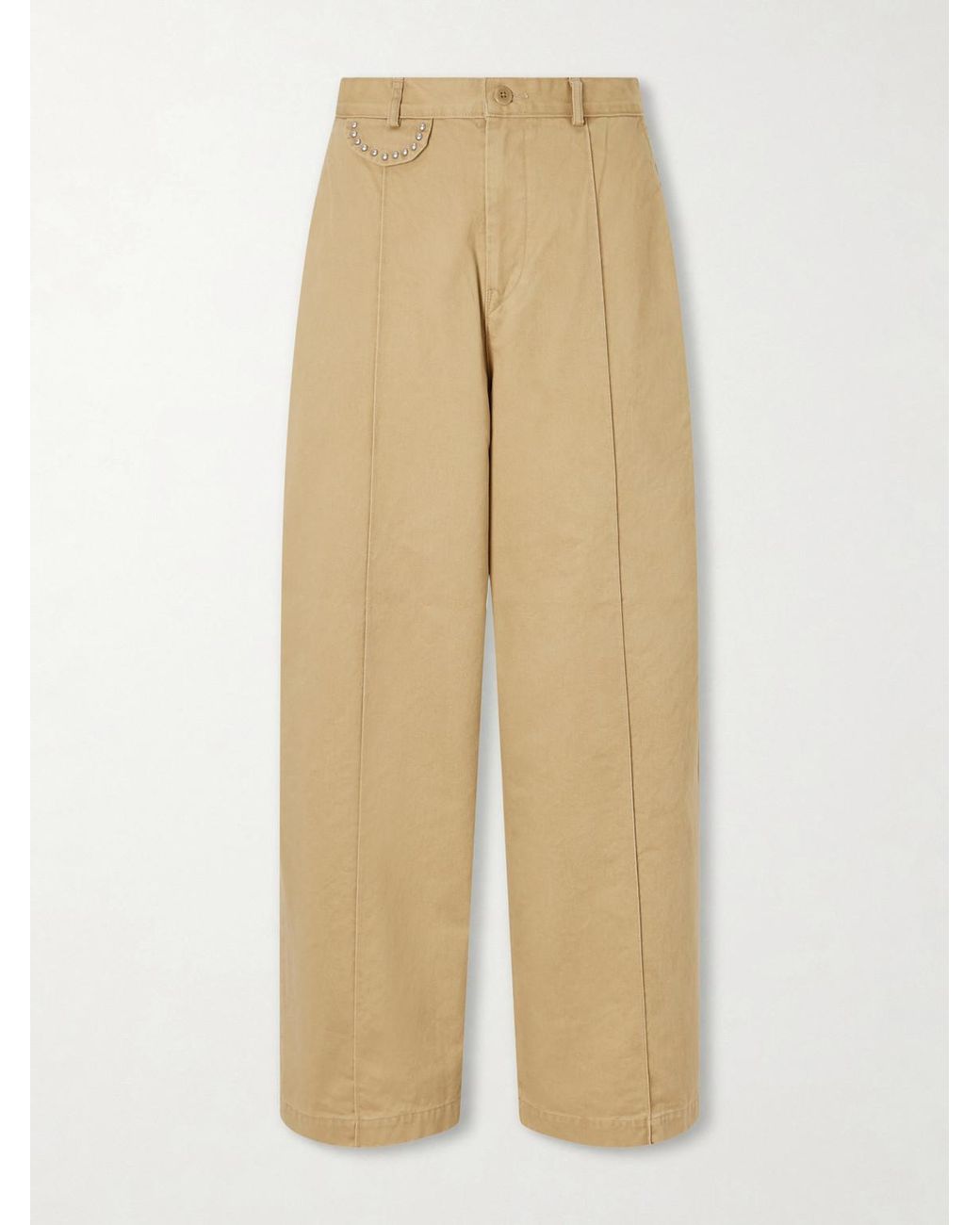 Kapital Natural Boogie Day Straight-leg Panelled Cotton-twill Trousers for men