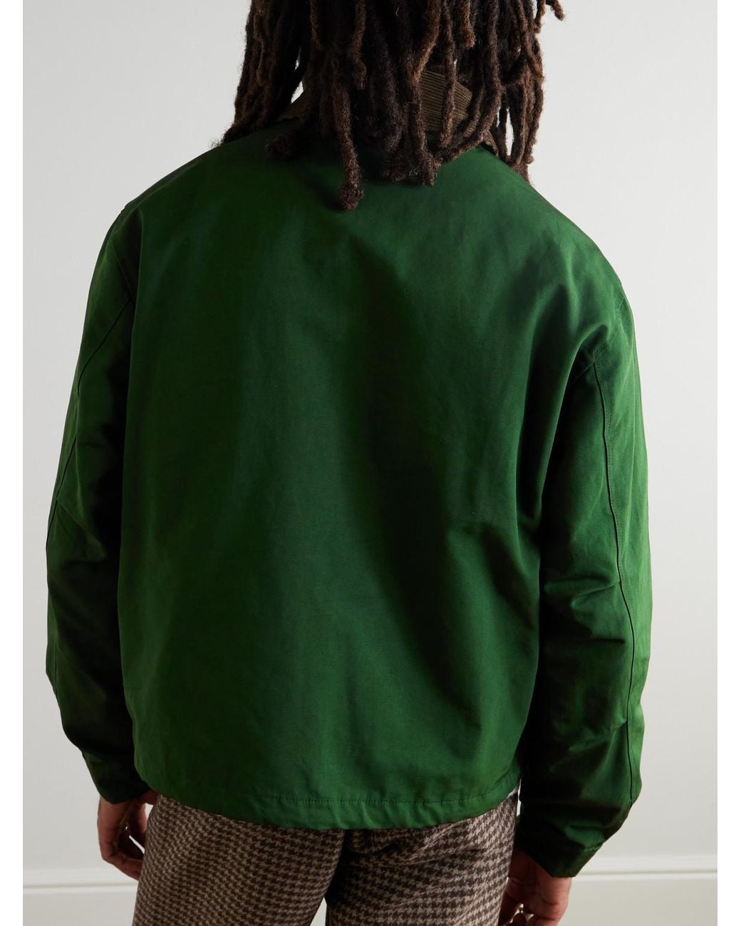 Corduroy-Trimmed Cotton-Blend Jacket di FRIZMWORKS in Green da Uomo