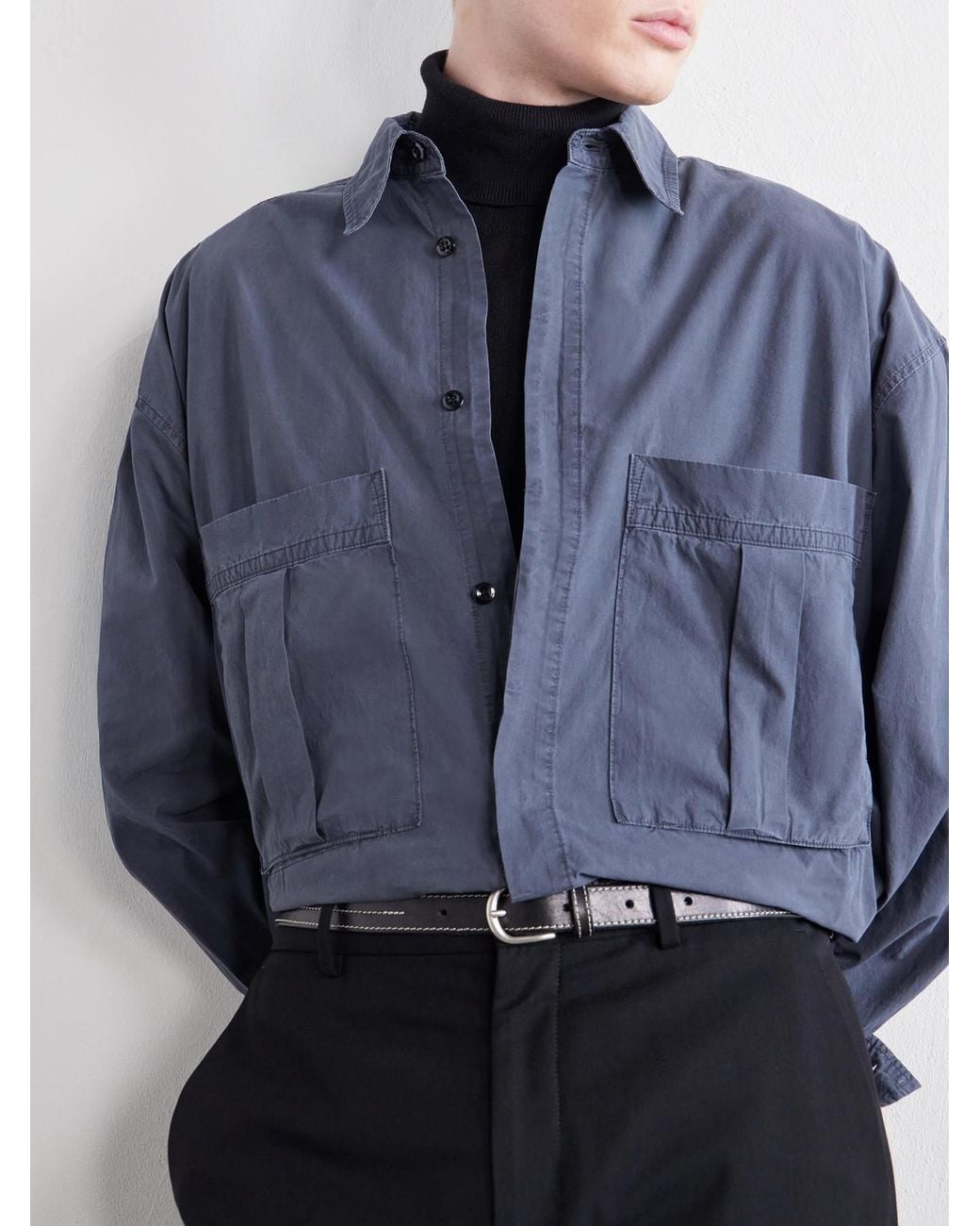 Agolde Blue Clark Organic Cotton Shirt for men