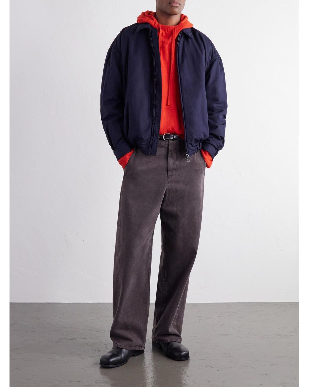 Casey Casey Red Knitted Hoodie for men