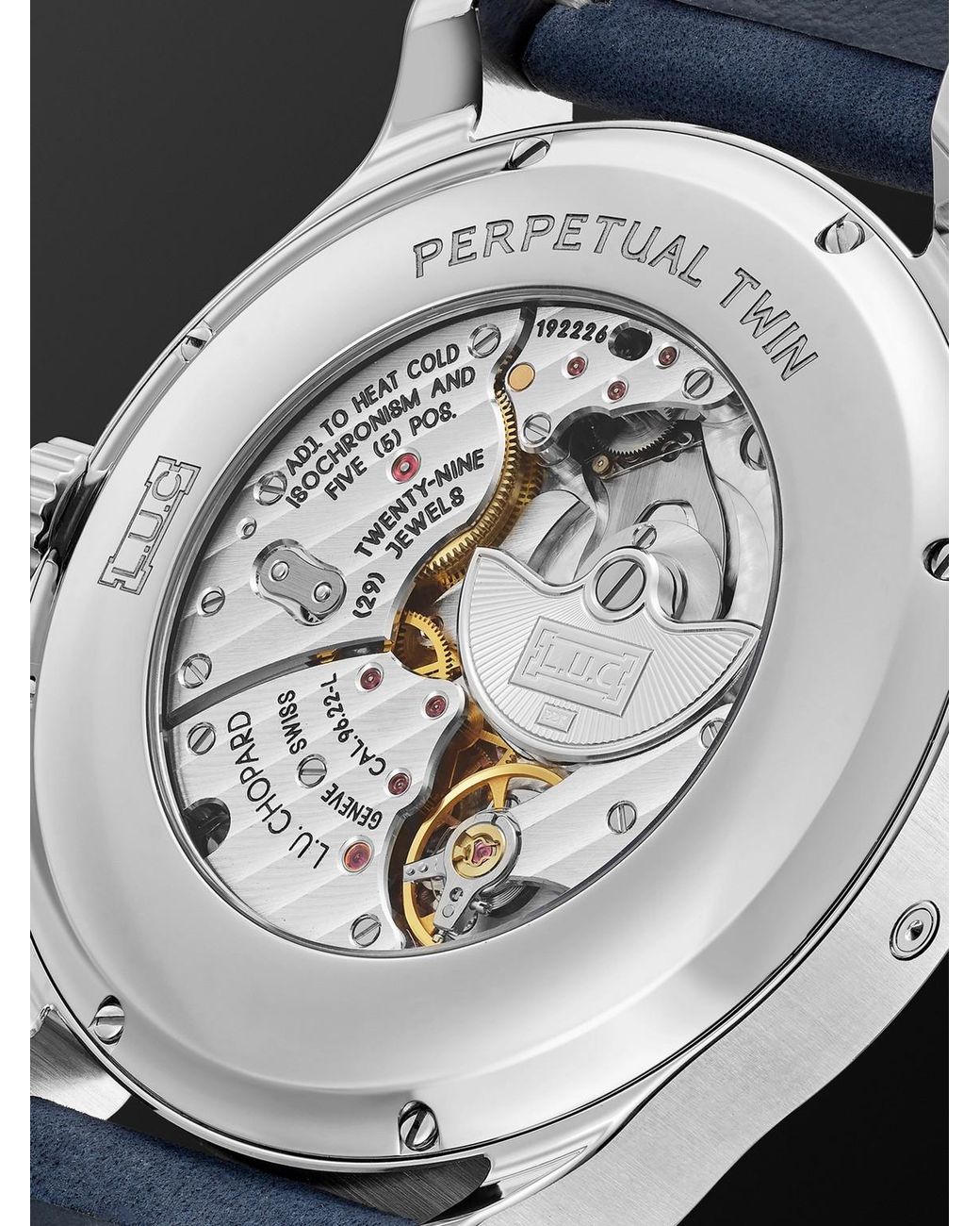 Chopard Black L.U.C Perpetual Twin Automatic Perpetual Calendar Stainless Steel, Ref. 168561-3003 for men
