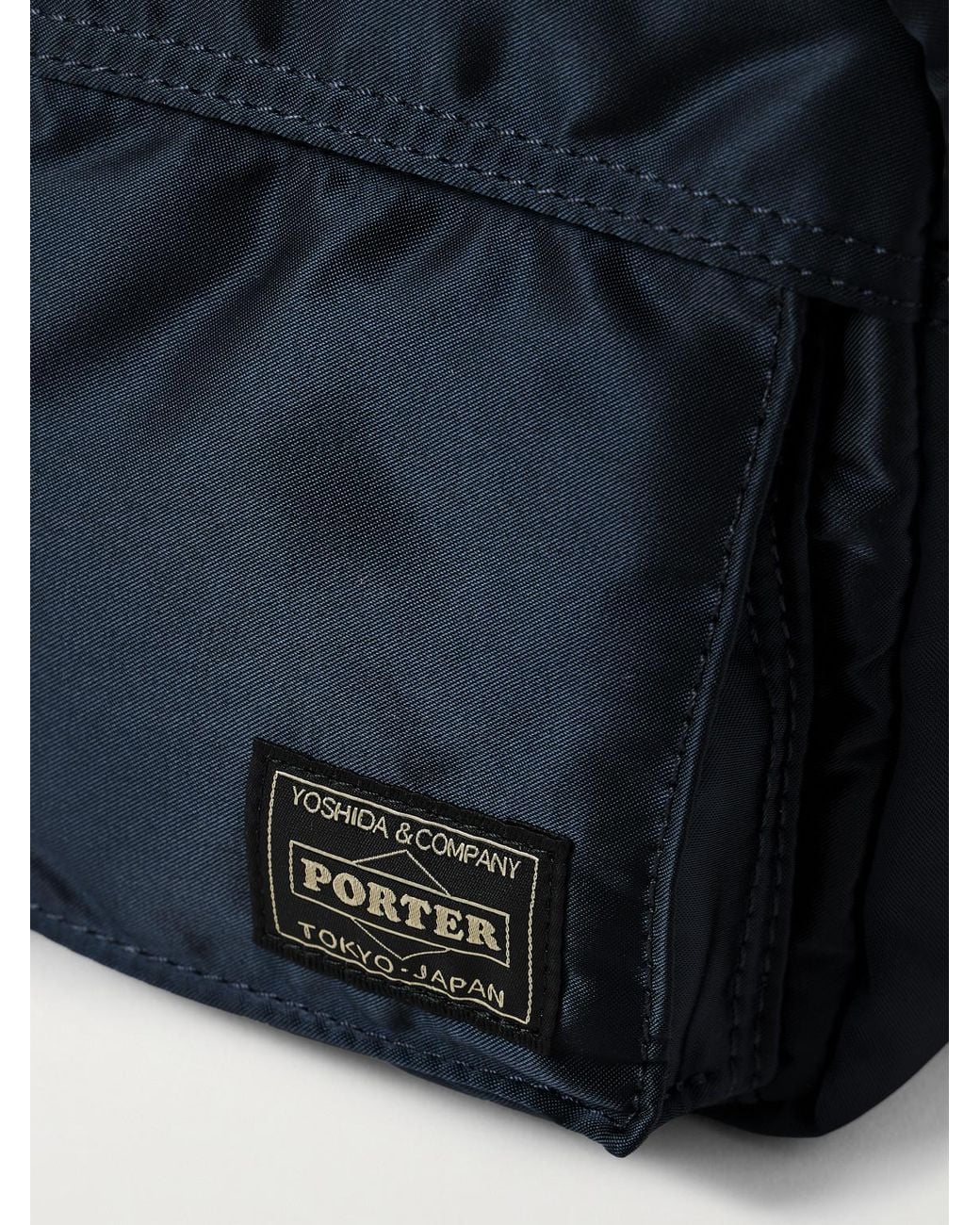 Porter-Yoshida and Co Blue Tanker Sling Nylon-Twill Messenger Bag for men