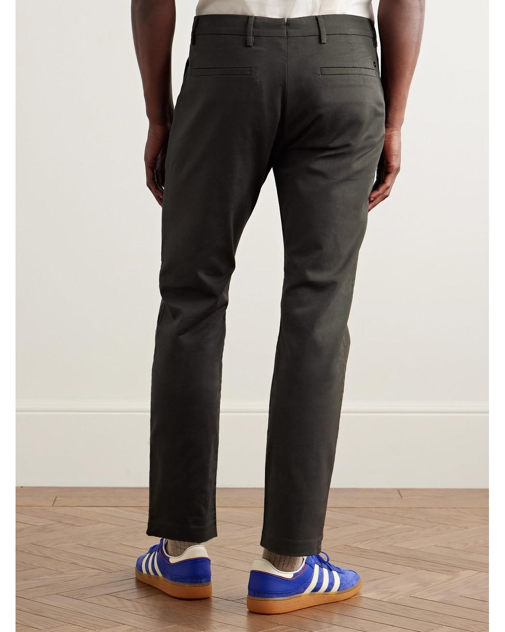 NN07 Black Theo 1420 Tapered Organic Cotton-Blend Twill Chinos for men