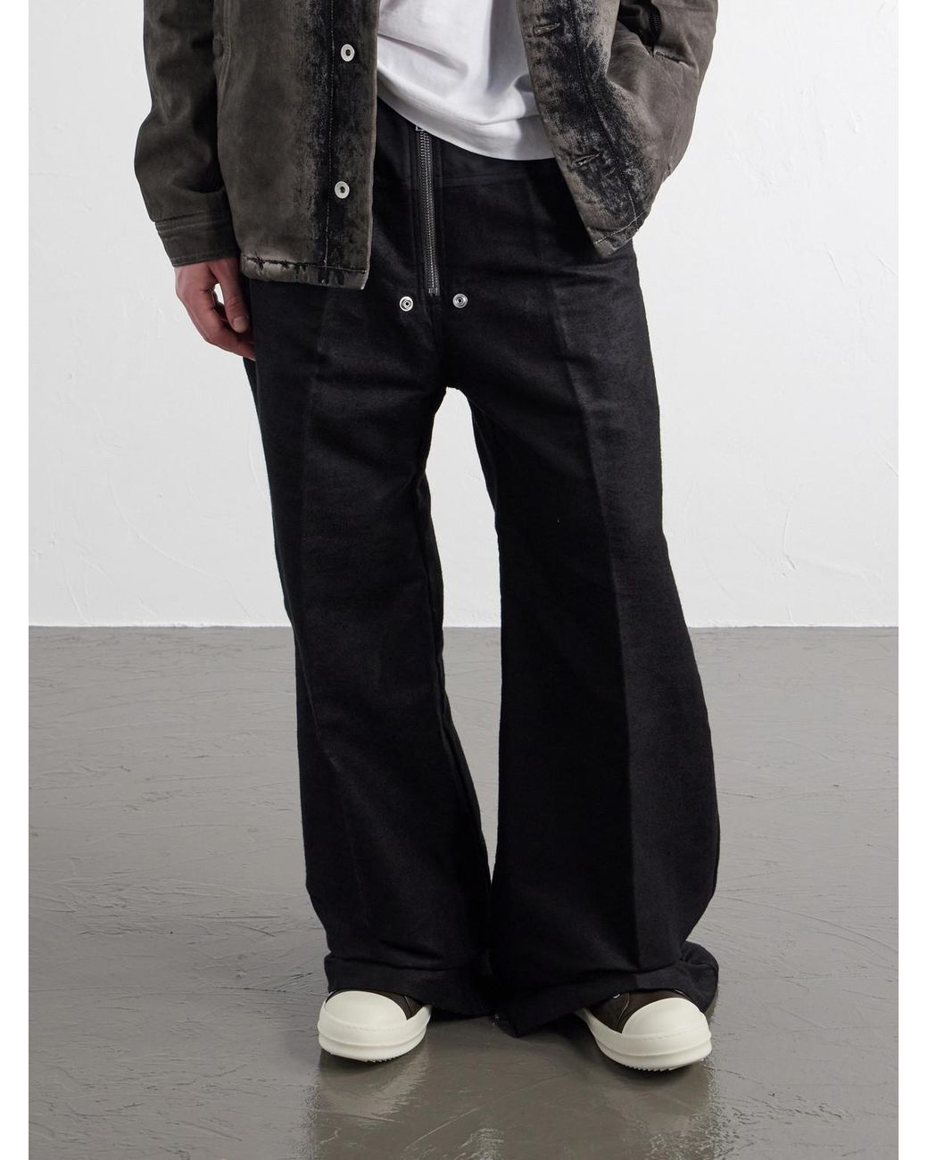 Rick Owens Natural Sneaks Leather Sneakers for men