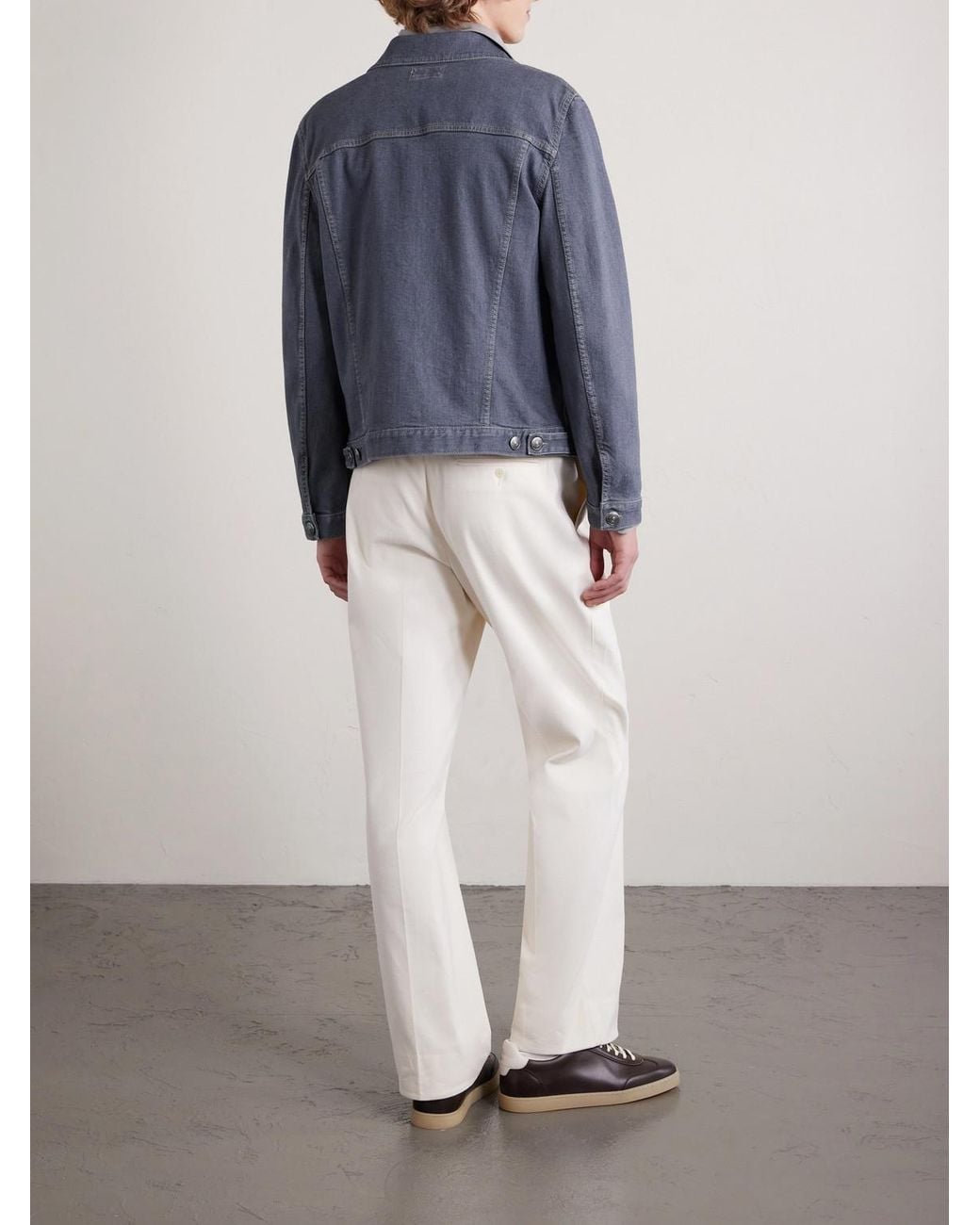 Brunello Cucinelli Blue Denim Jacket for men