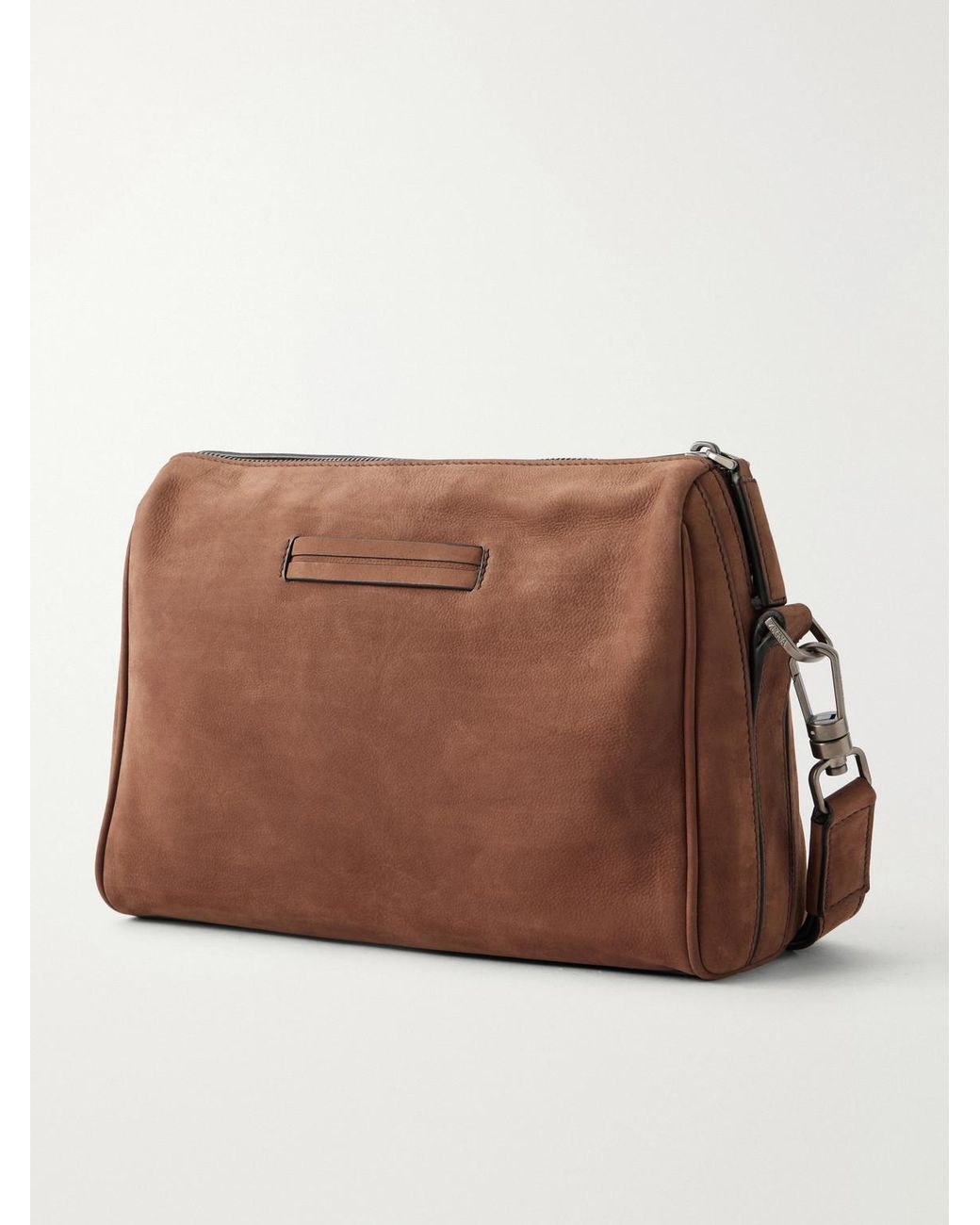 Zegna Brown Leather Pouch for men