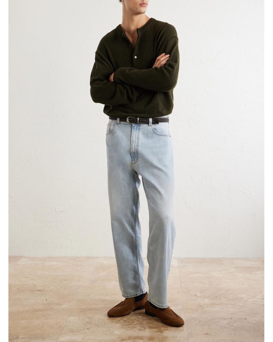Ghiaia Blue Straight-Leg Jeans for men