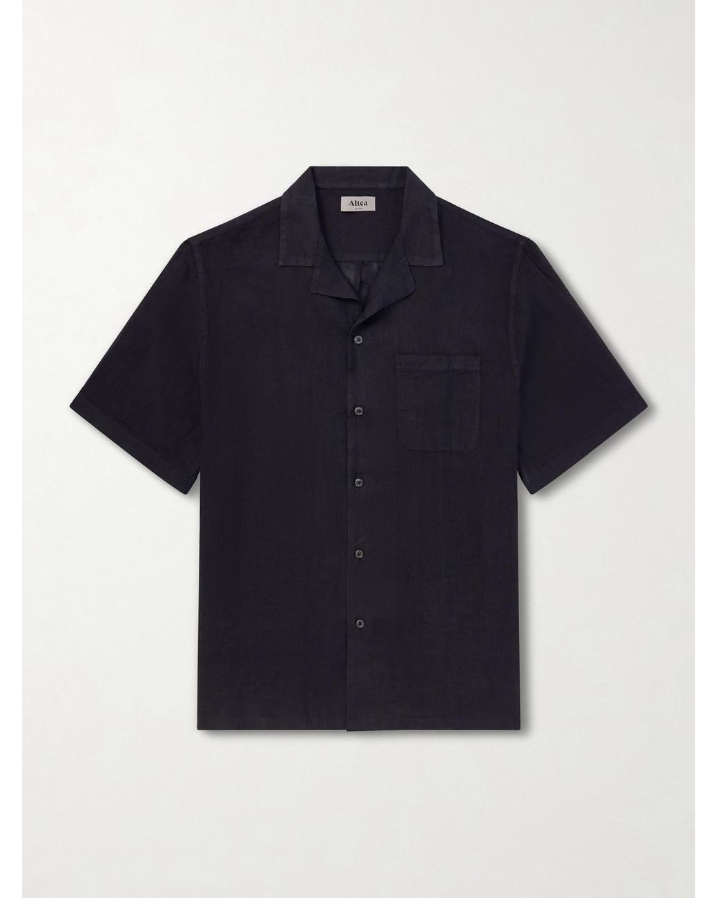 Altea Blue Hadley Linen Shirt for men