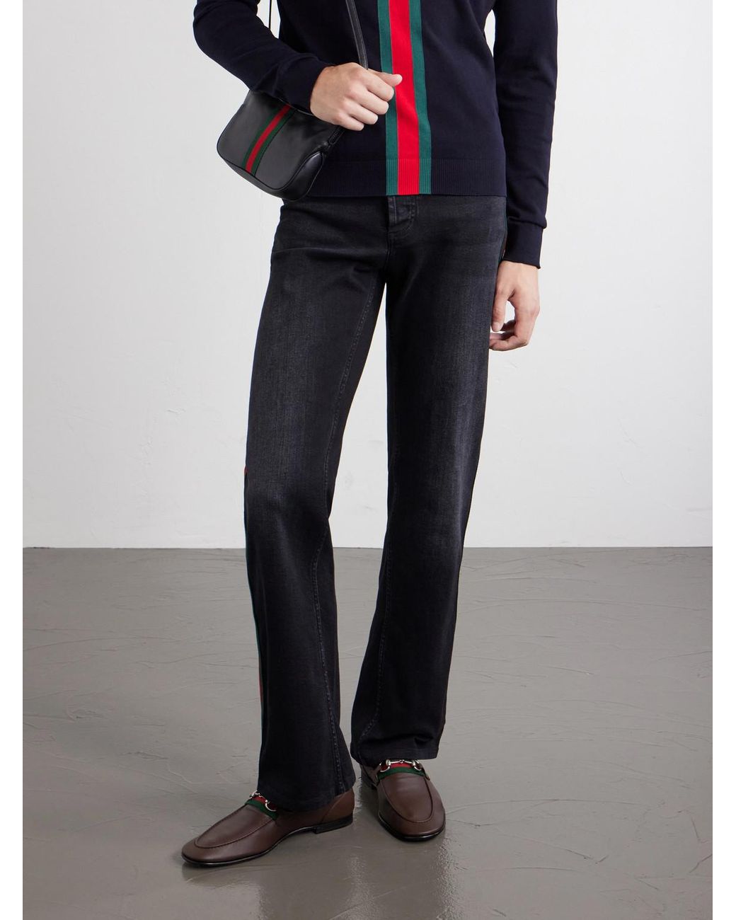 Gucci Brown Como Horsebit-embellished Leather Loafers for men
