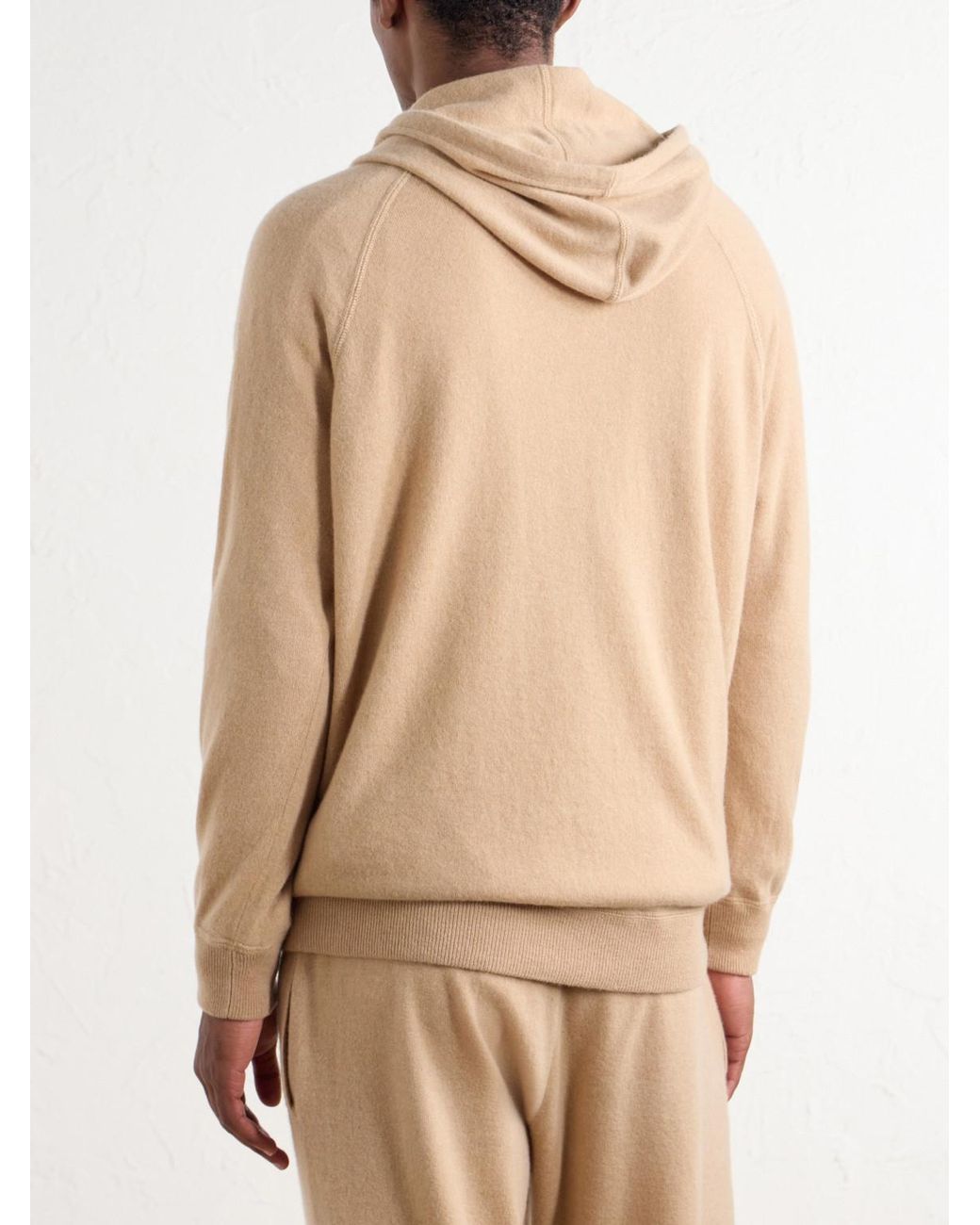 Ghiaia Natural Cashmere Hoodie for men