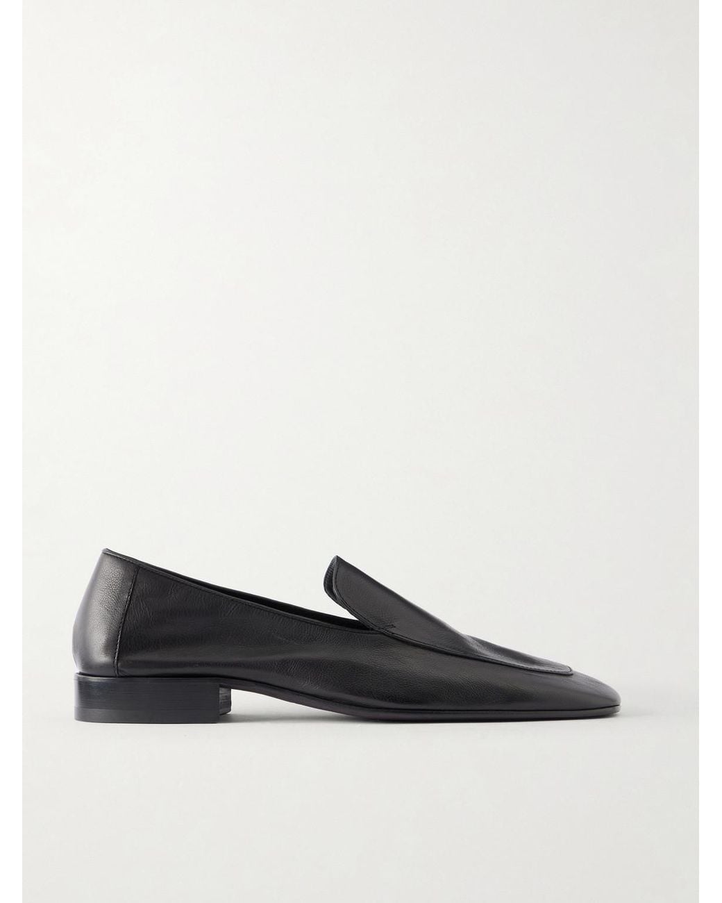 Dries Van Noten Black Leather Loafers for men
