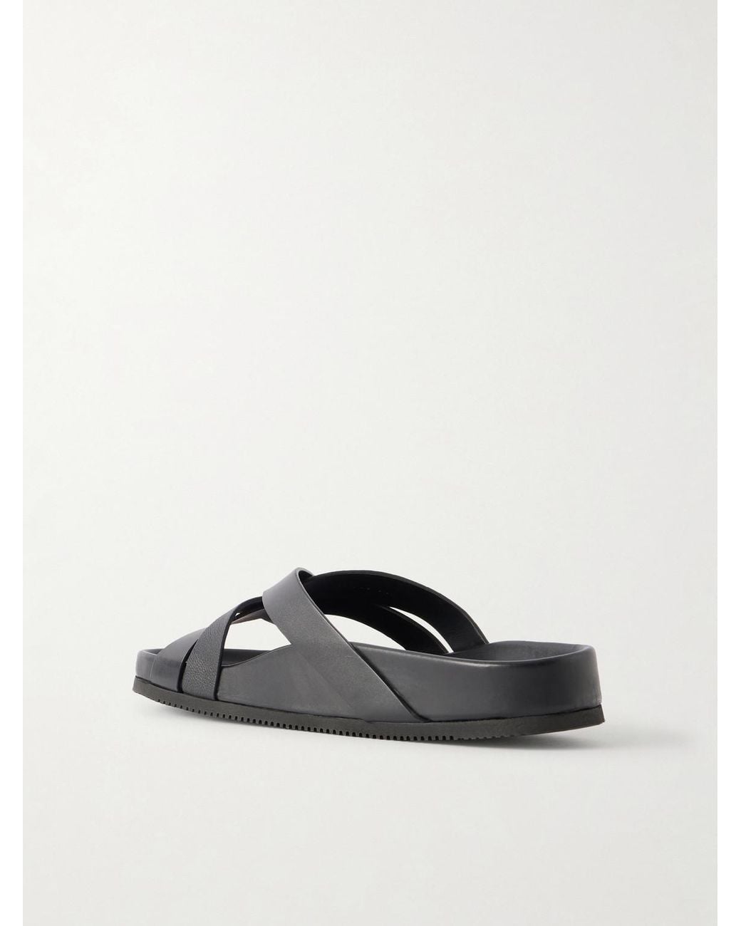 Tom Ford Black Woven Leather Sandals for men