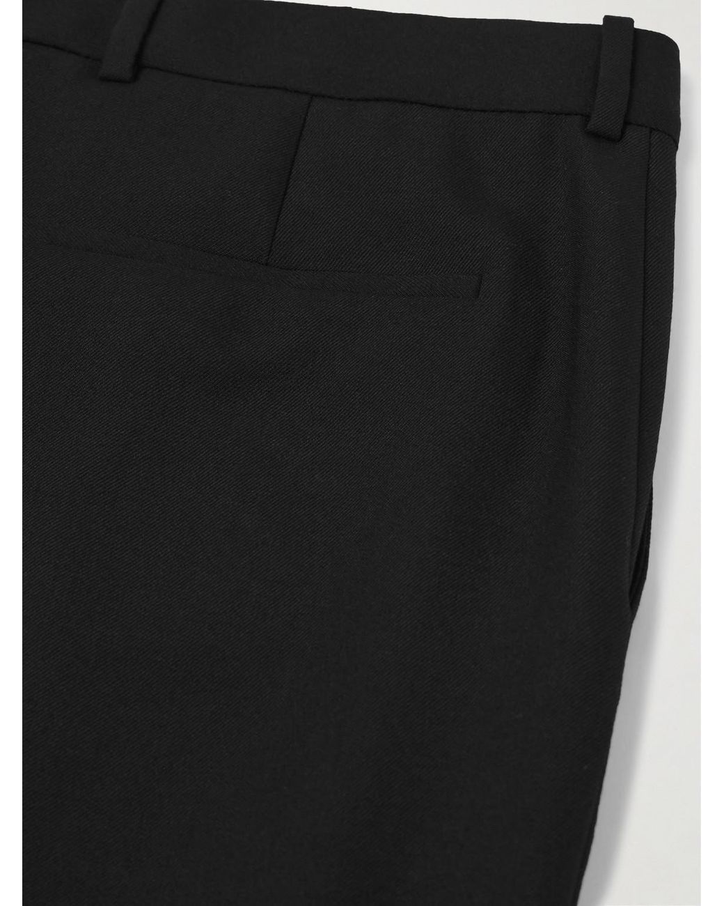 Saint Laurent Black Straight-Leg Wool-Twill Trousers for men