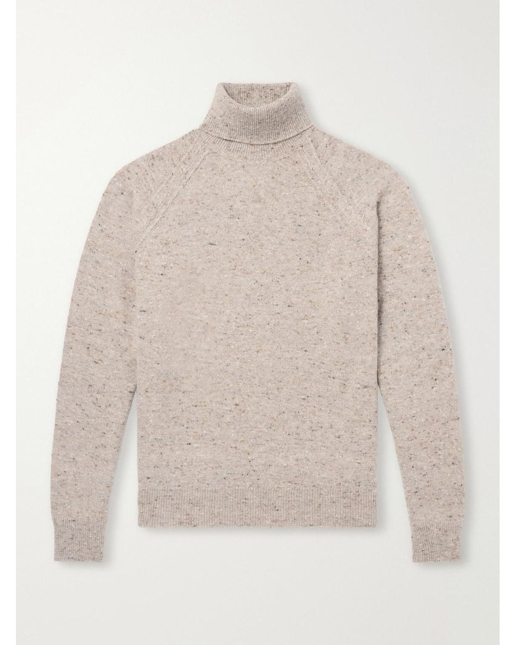 Zegna White Wool-Blend Rollneck Sweater for men