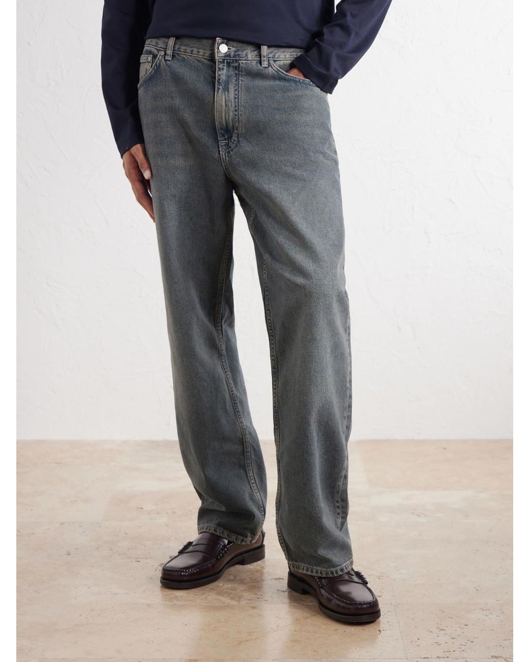 NN07 Gray Otis 10074 Straight-Leg Jeans for men