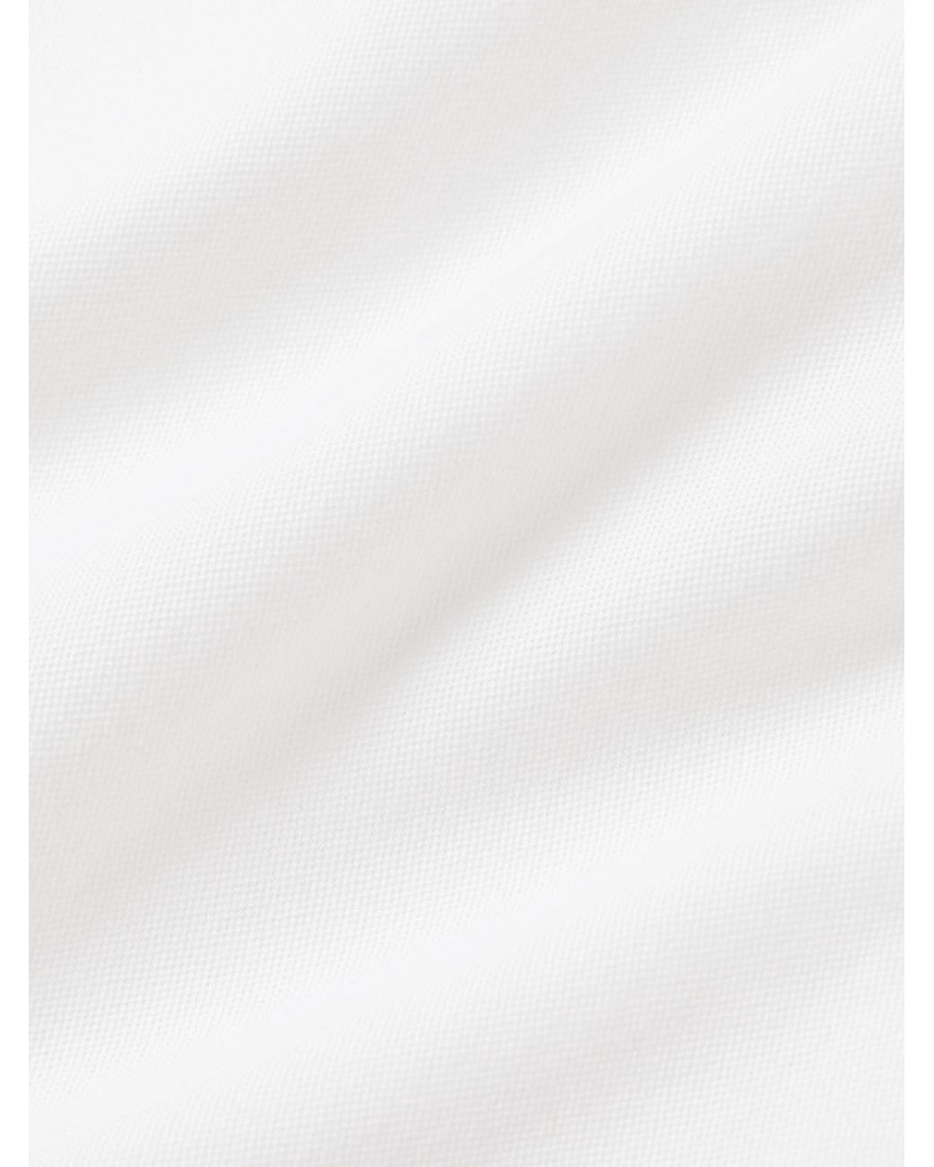 Loro Piana White Cotton-Piqué Polo Shirt for men