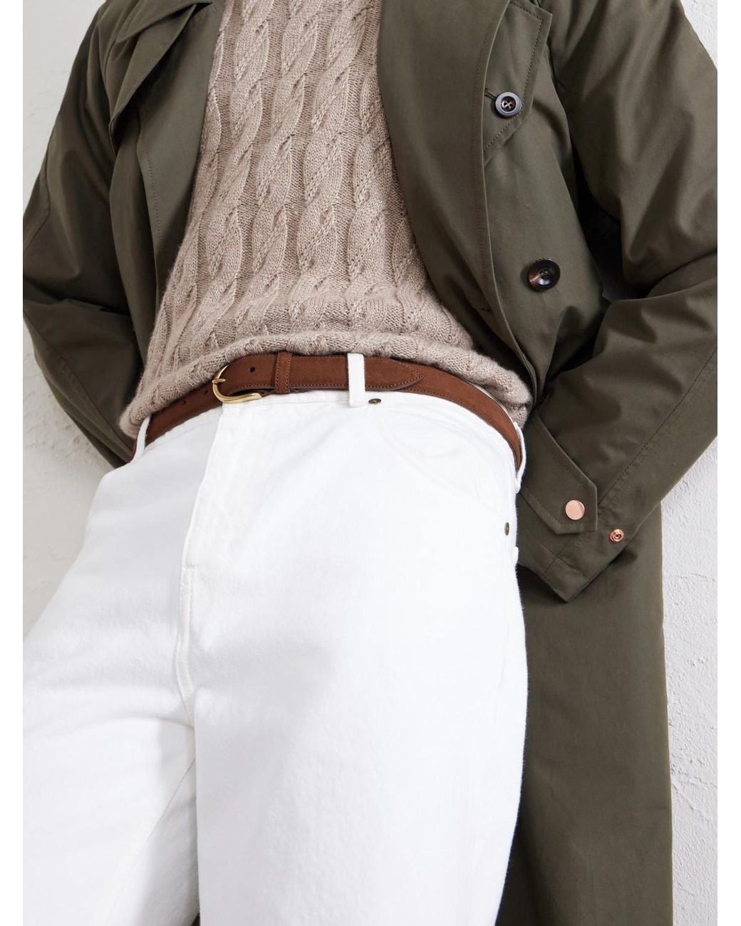 Morjas Brown 3Cm Suede Belt for men