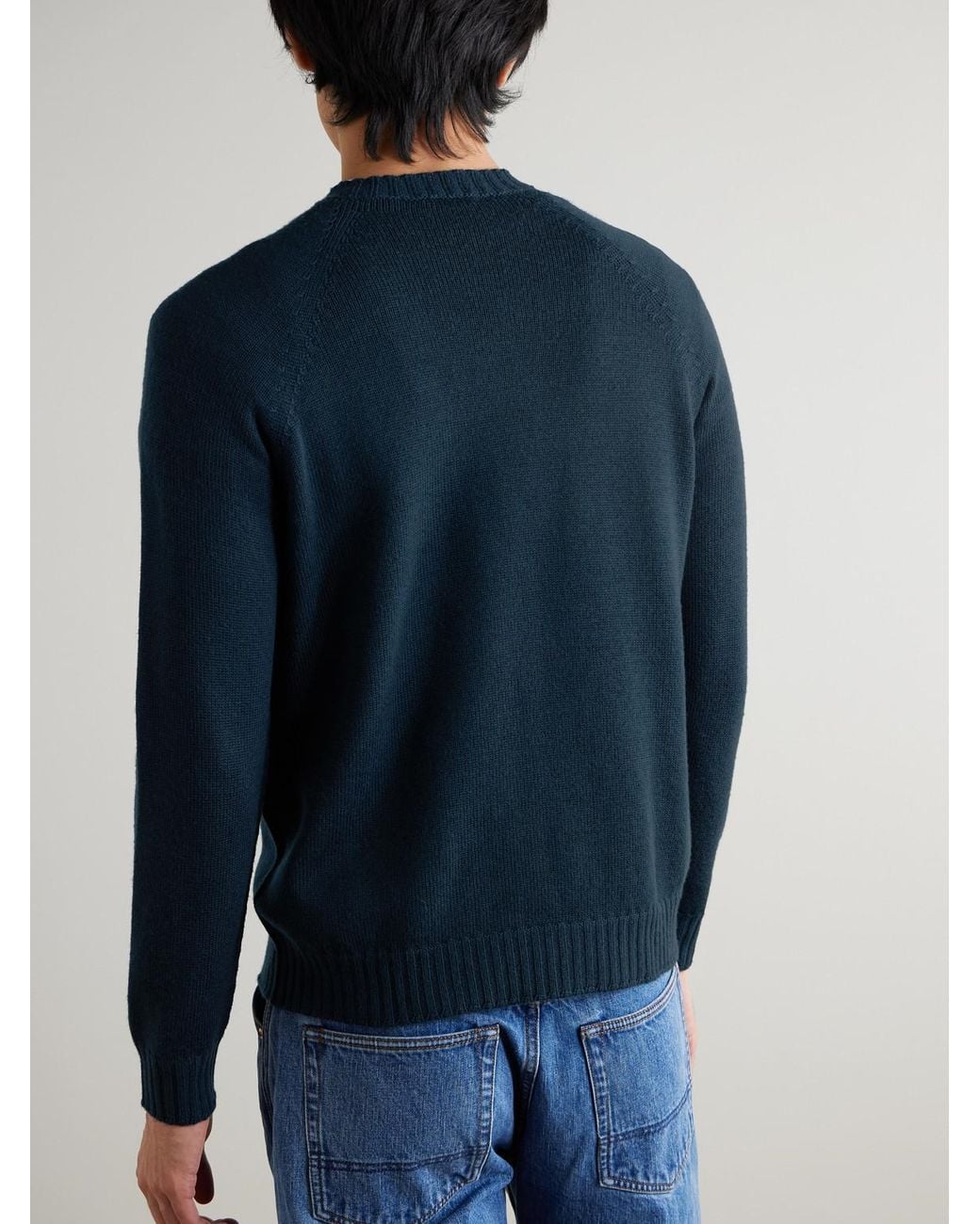 Denver Extrafine Merino Wool Sweater di John Smedley in Blue da Uomo