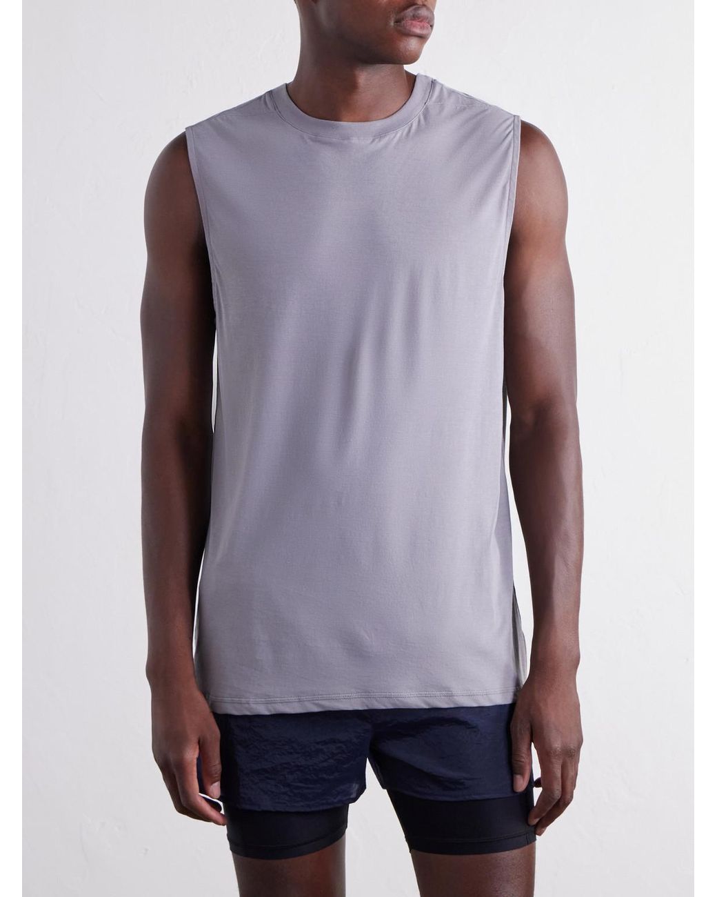 Literary Sport Gray Lorca Cotton-Jersey Tank Top for men