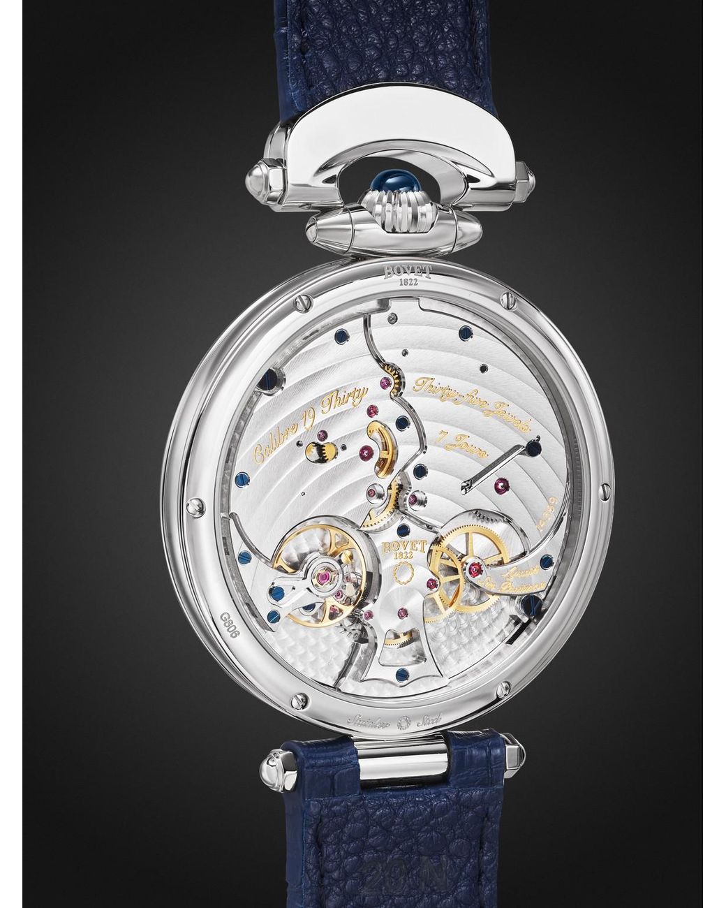19Thirty Hand-Wound Stainless Steel Watch, Ref. Nts0104 di Bovet in Black da Uomo