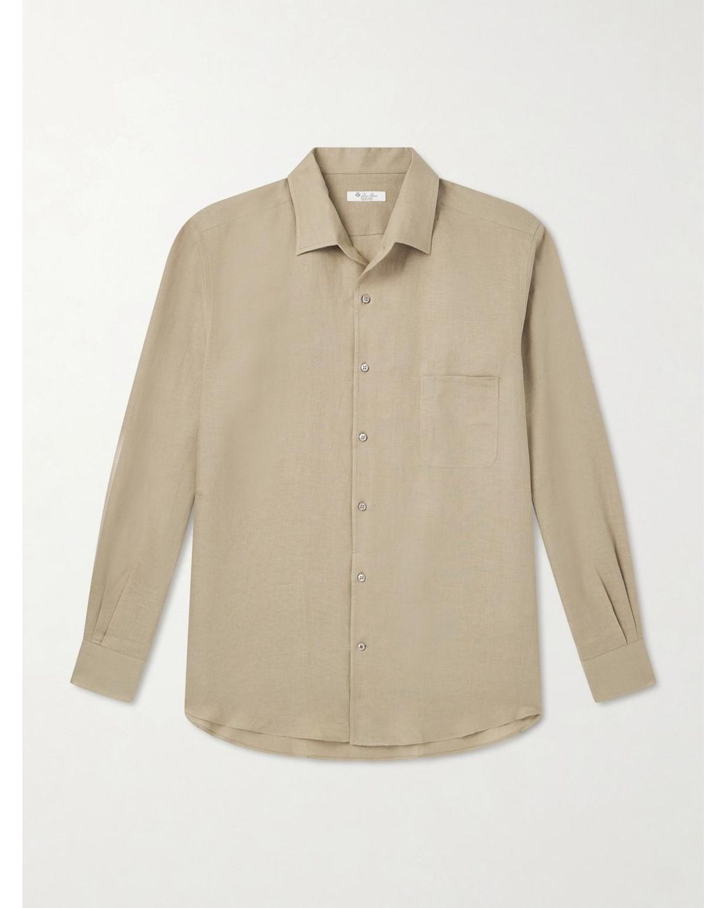 Loro Piana Natural André Linen Shirt for men
