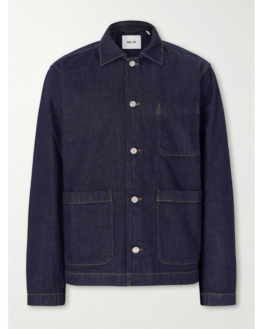 NN07 Blue Morgan 1843 Denim Overshirt for men