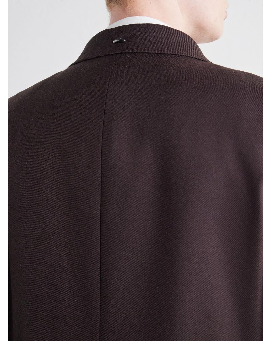 Our Legacy Black Extended Whale Double-Breasted Virgin Wool-Twill Coat for men