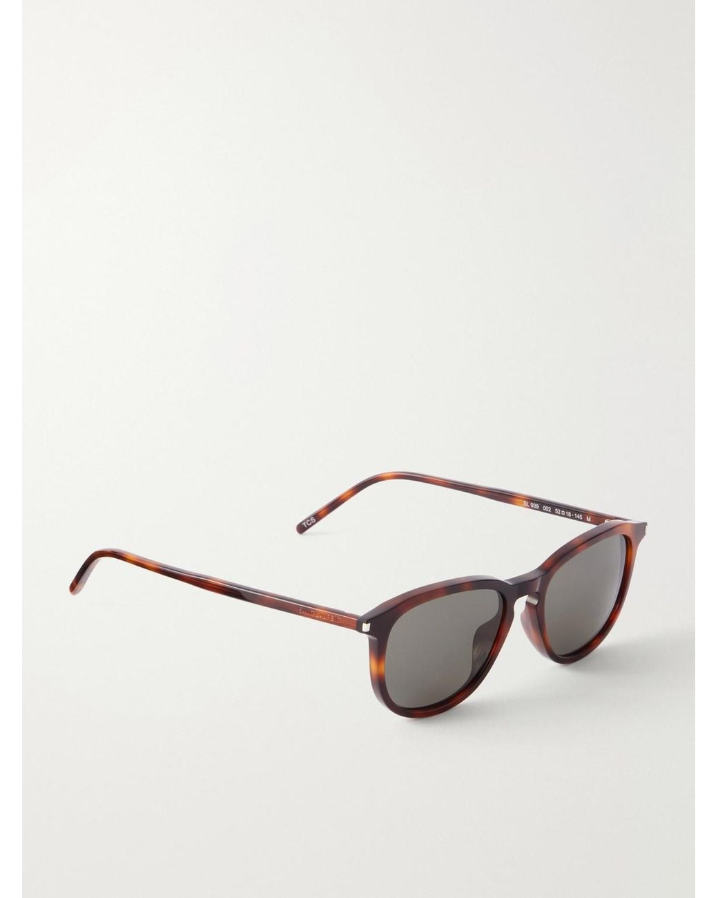 Saint Laurent Brown Sl 939 Round-Frame Recycled Acetate Sunglasses for men