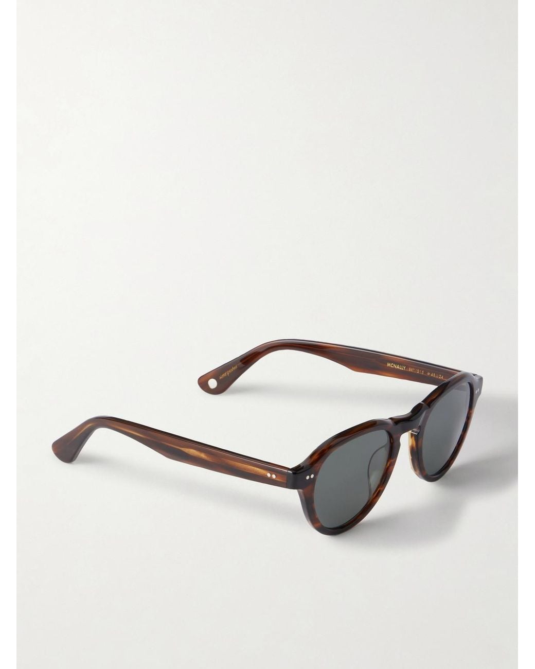 Garrett Leight Brown Mcnally Round-Frame Tortoiseshell Acetate Sunglasses for men