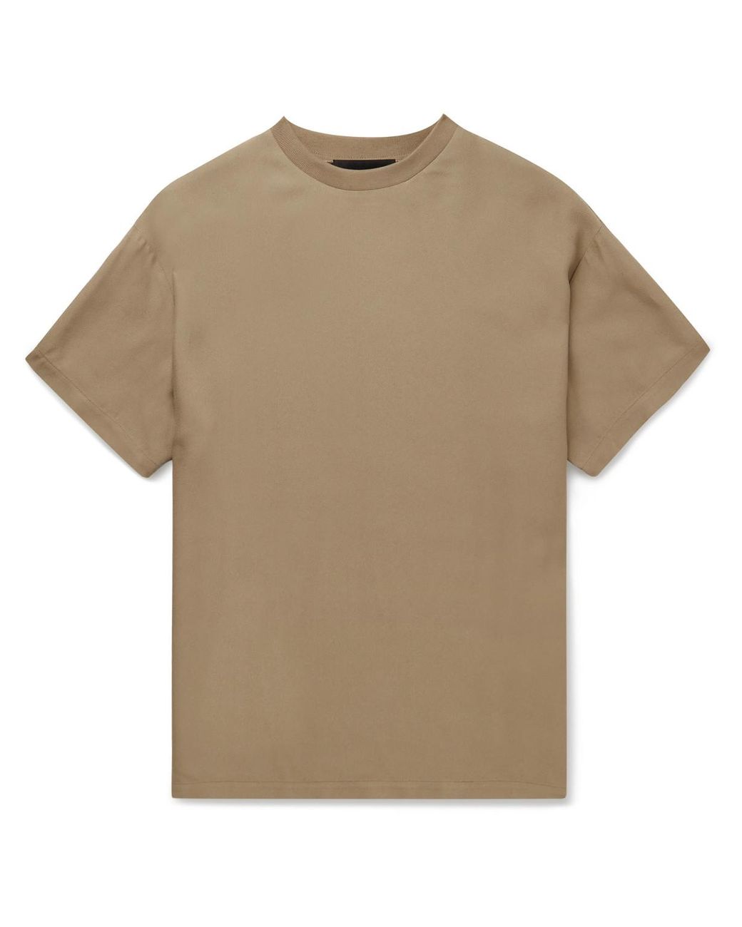 Fear Of God Oversized Satin-crepe T-shirt in Brown for Men | Lyst