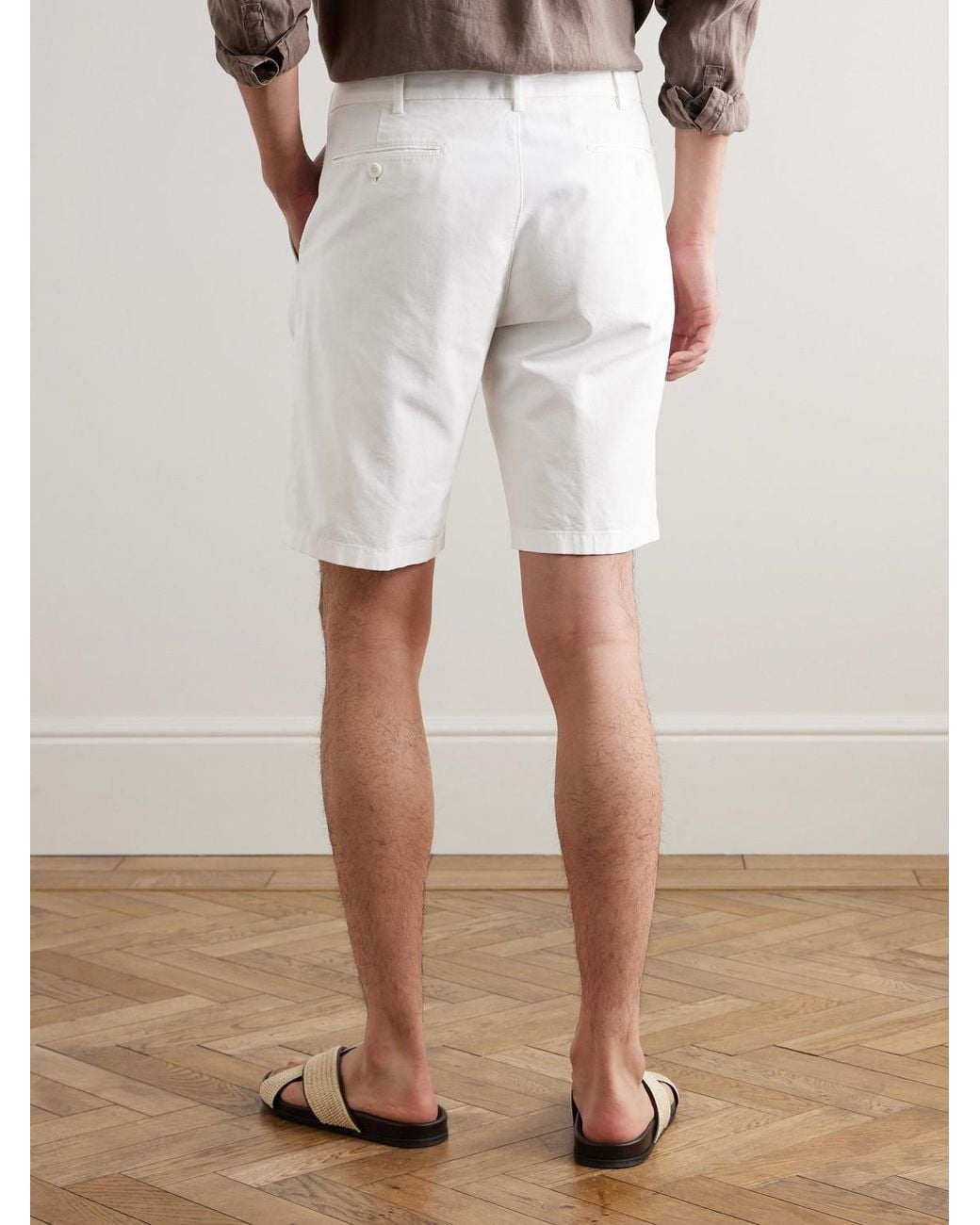 Loro Piana Multicolor Stretch-Cotton Bermuda Shorts for men